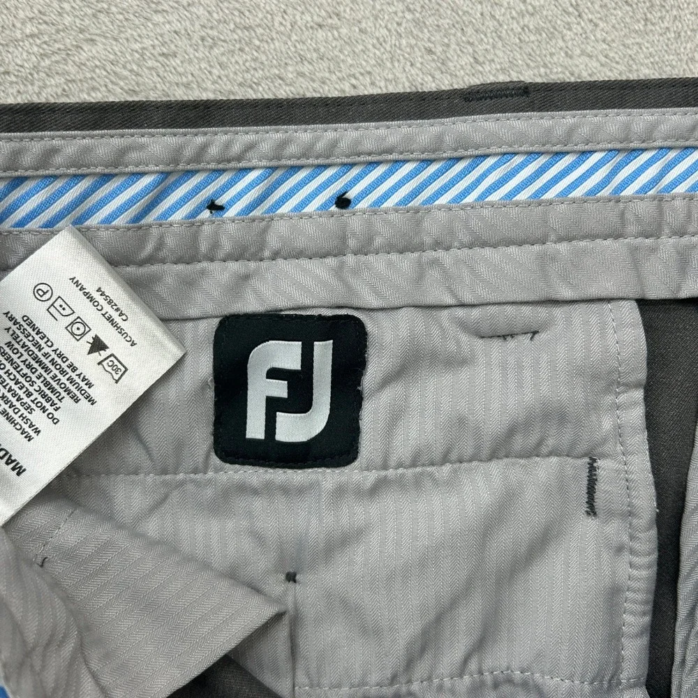 FootJoy Golf Pants Men 34x32 Gray Performance Stretch Straight Leg Chino Outdoor